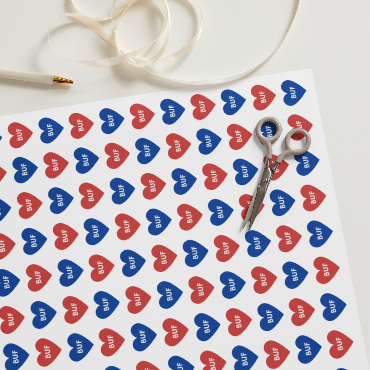 Buffalove Printed Wrapping paper sheets | Buffalo Bills Fan Gift