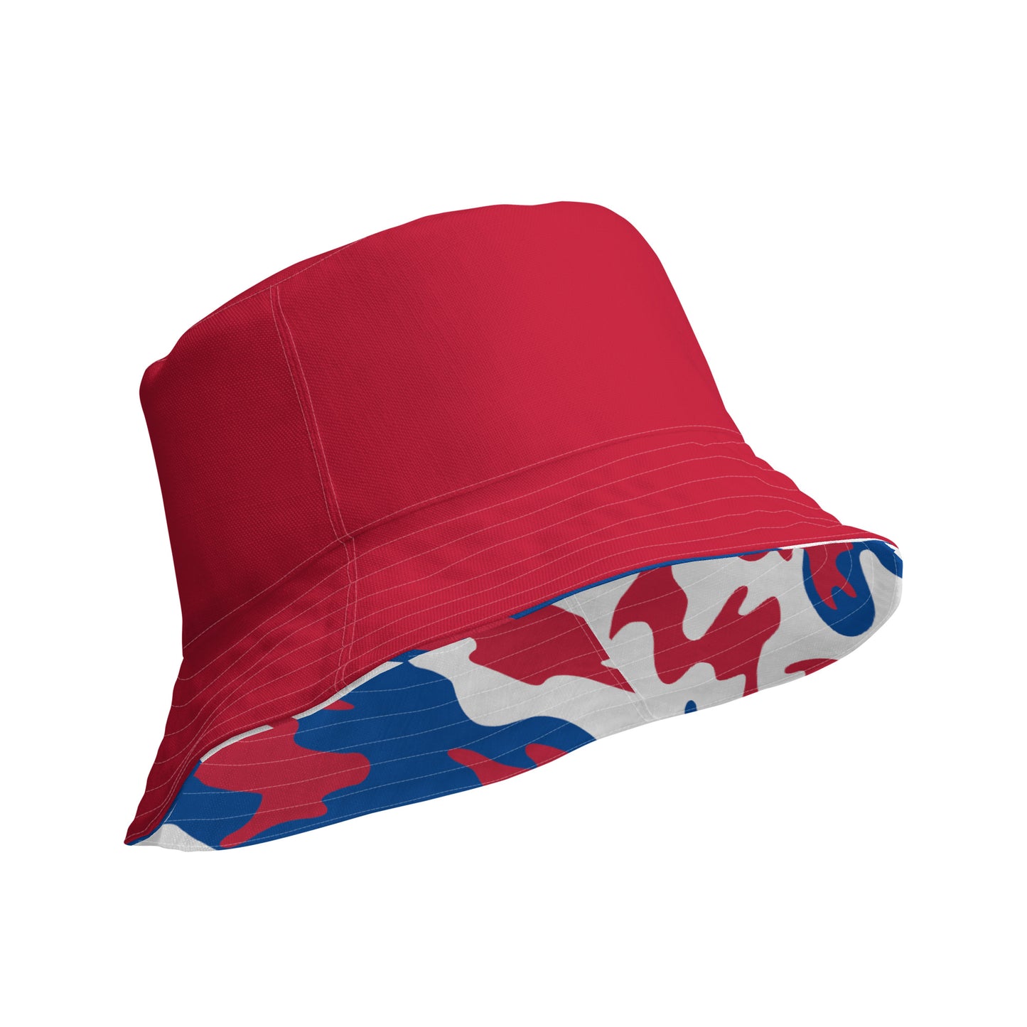 Buffalo Red, White and Blue Camo Bucket Hat