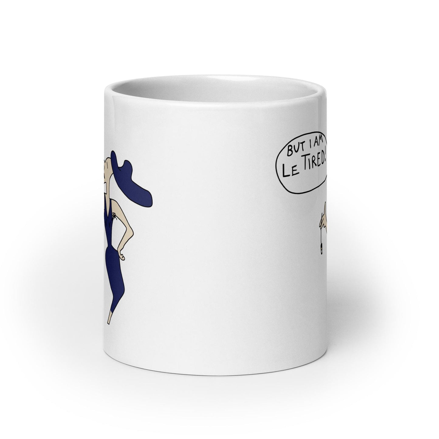 White glossy mug