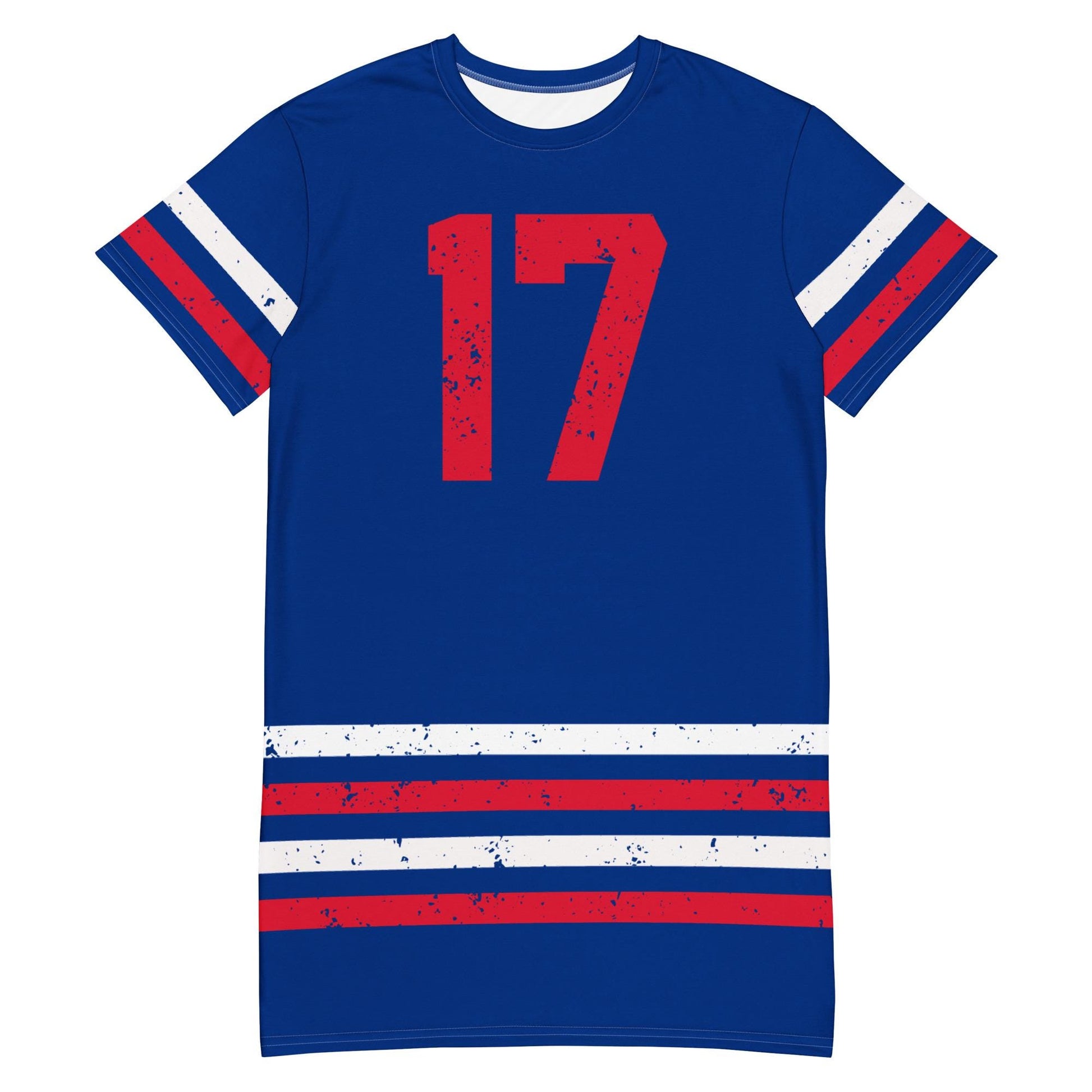 Josh Allen 17 Buffalo Bills Jersey T Shirt Dress