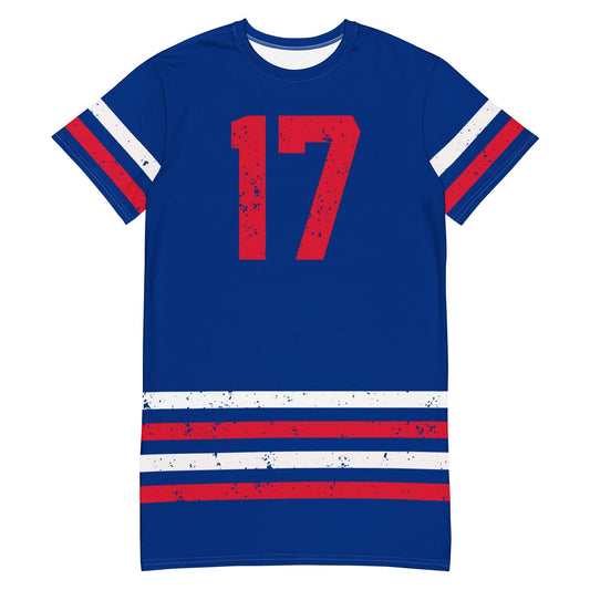 Josh Allen 17 Buffalo Bills Jersey T Shirt Dress