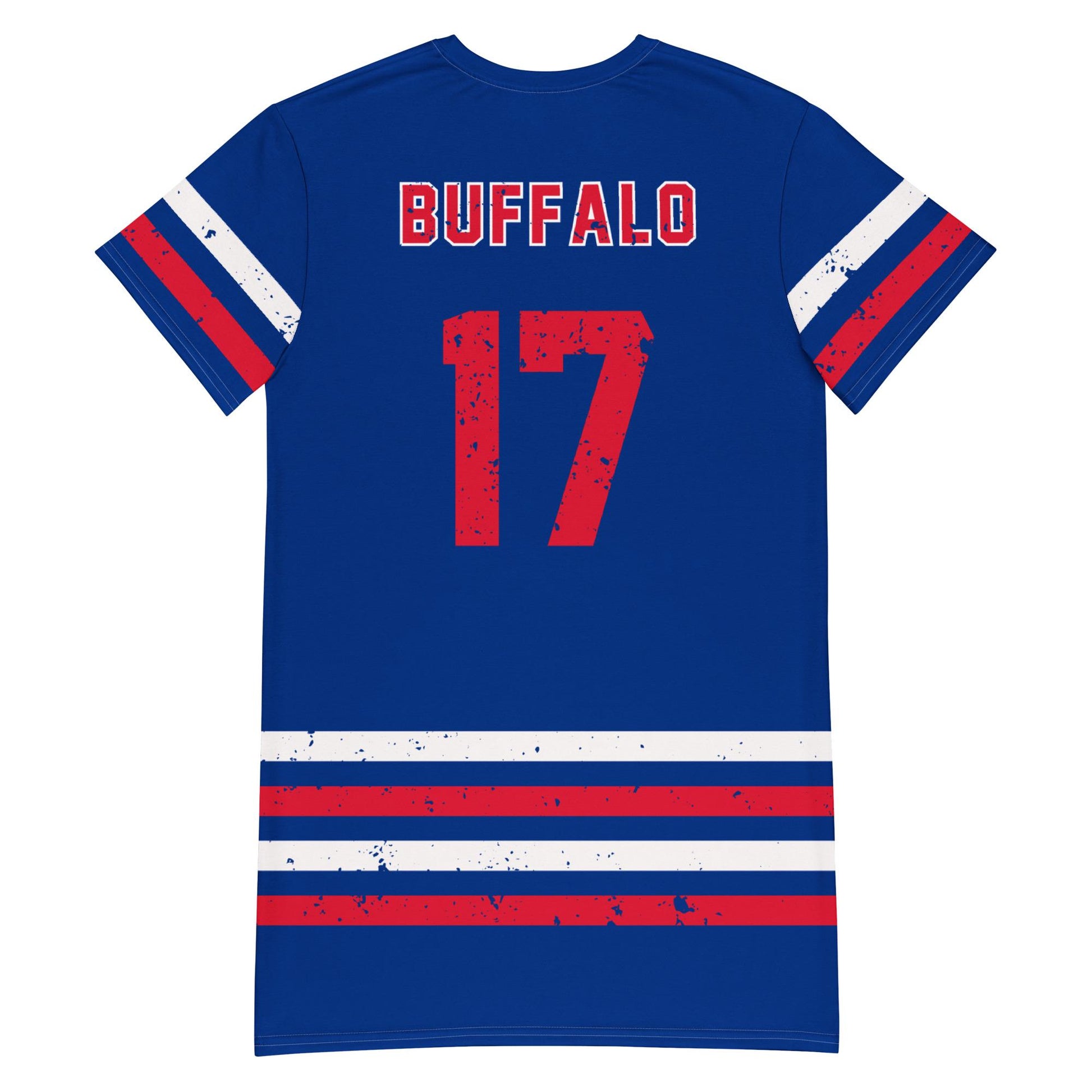 Josh Allen 17 Buffalo Bills Jersey T Shirt Dress