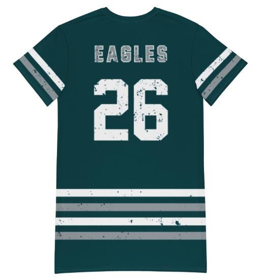 Custom Football Jersey T-Shirt Dress – Personalized Name & Number, Game Day Outfit, Oversized Sports Dress, Tailgate Apparel, Fan Gift