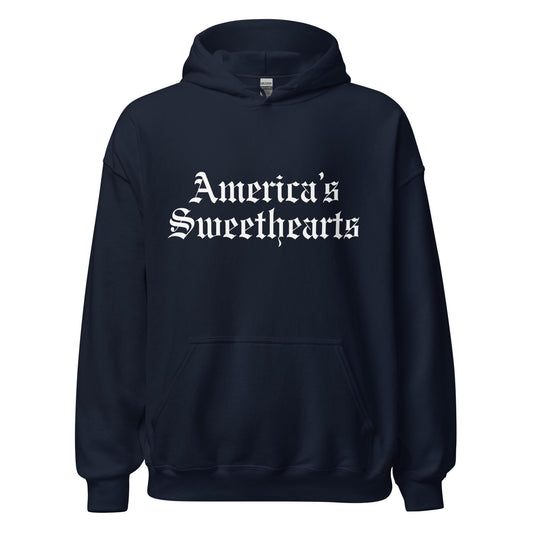 America's Sweethearts Old English Printed Unisex Sweatshirt Hoodie for Cheerleaders Fan