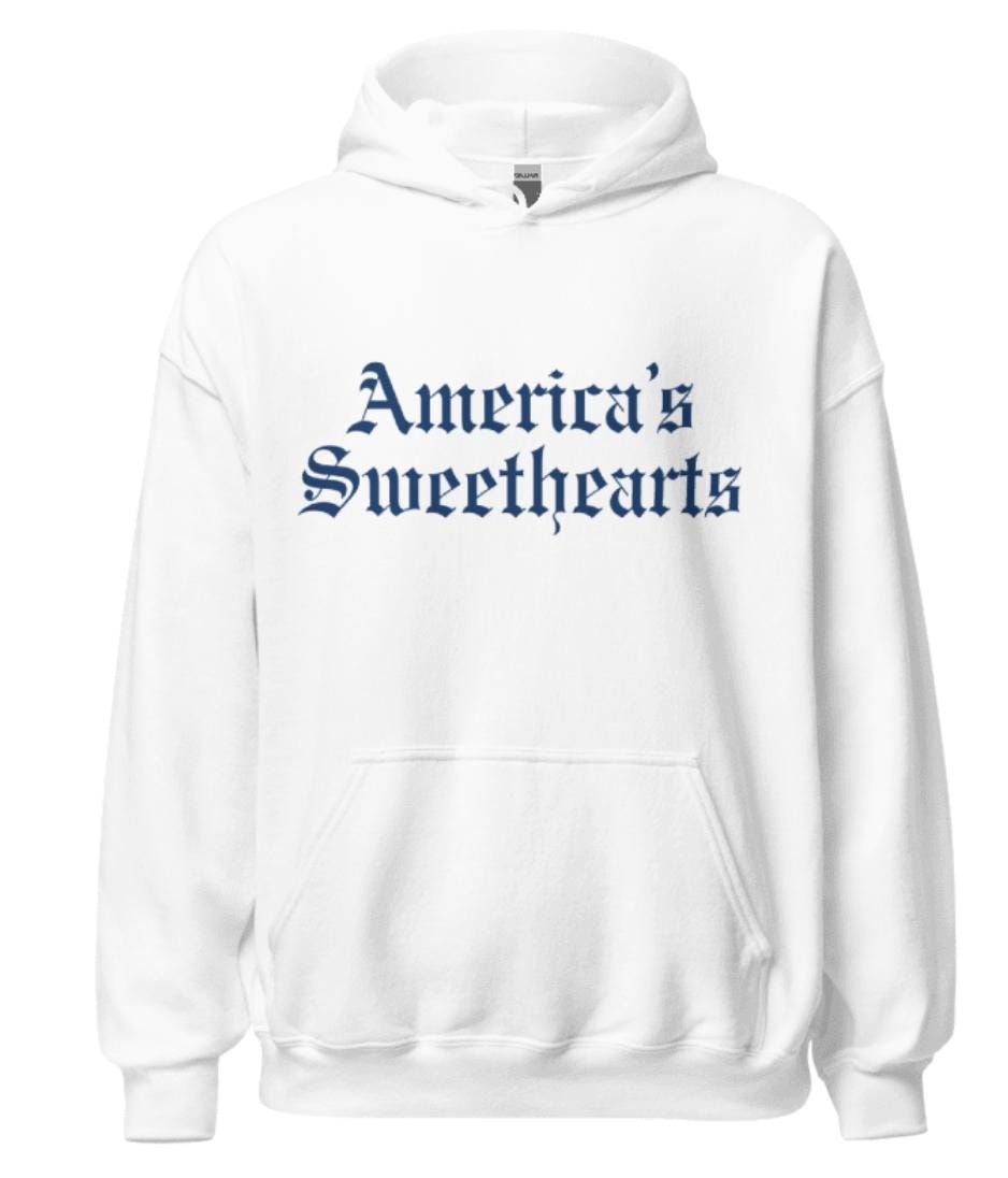 America's Sweethearts Old English Printed Unisex Sweatshirt Hoodie for Cheerleaders Fan