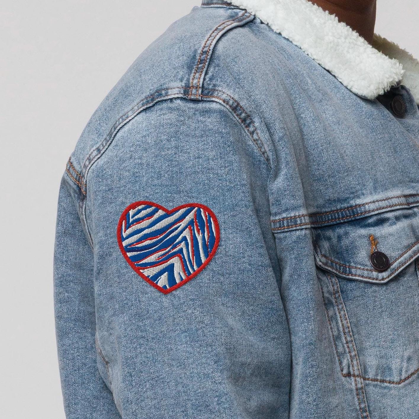 Buffalo Heart Shaped Patch Zebra Print